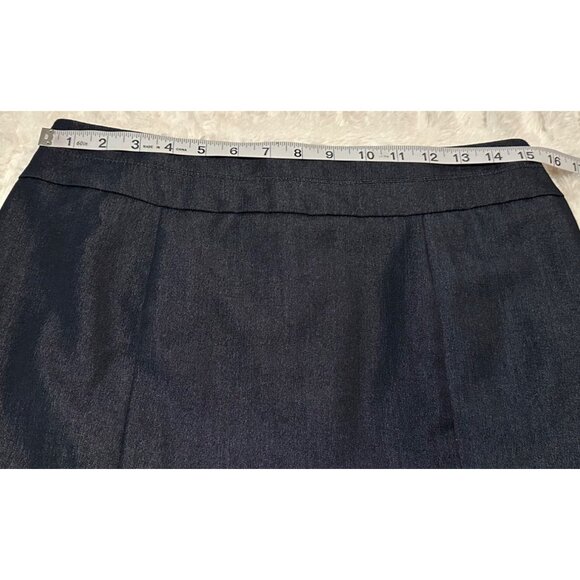 GEORGE Career Mini Skirt Dark Denim Color Polyester Rayon Blend Women's Size 6 - Picture 6 of 9